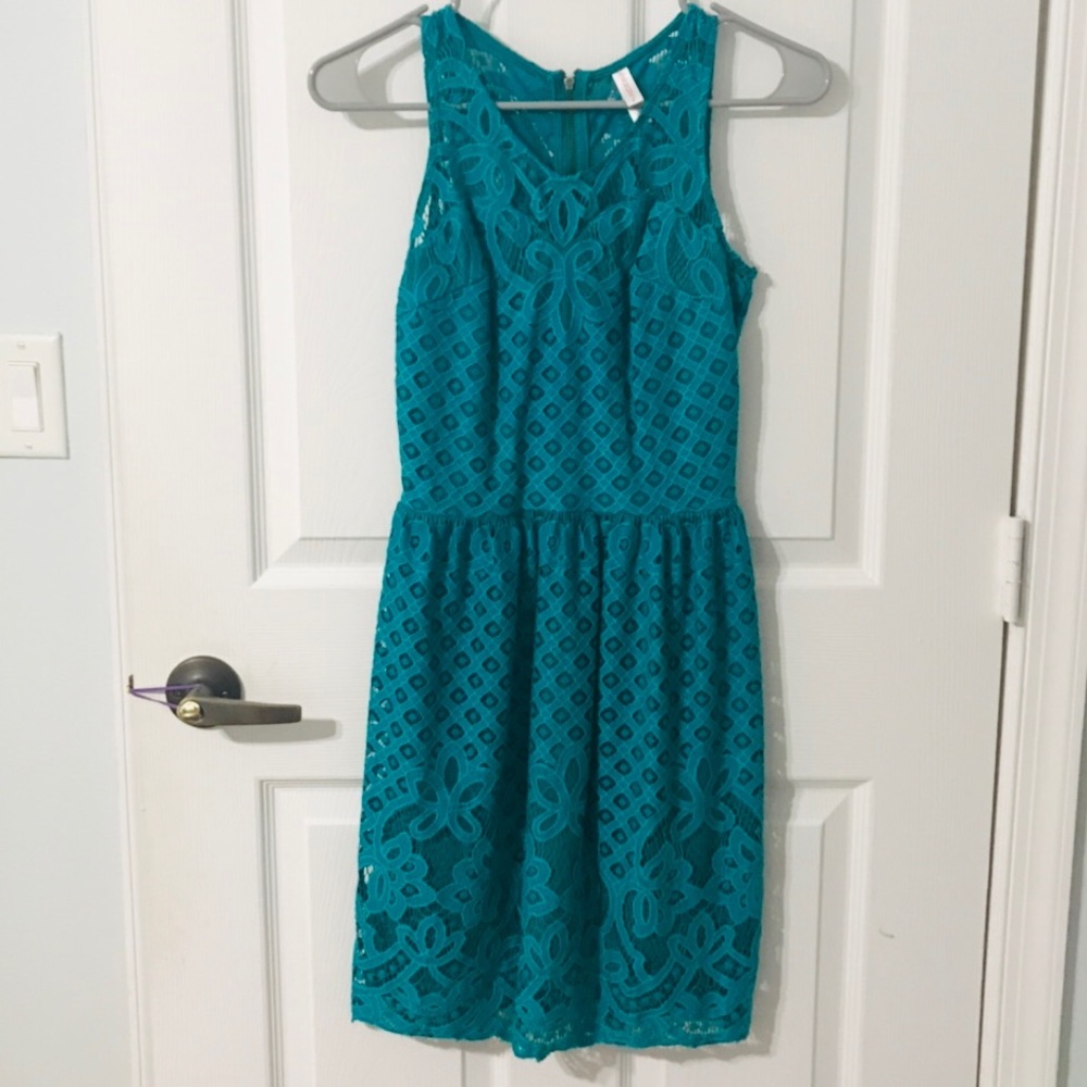 Xhilaration Teal Sleeveless Dress Size XS